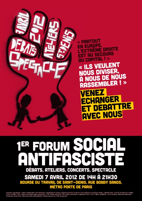 [Paris] 7 avril : Forum Social Antifasciste Fsa3